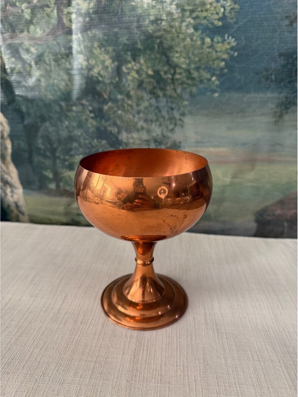 Copper Pedestal Bowl Goblet
